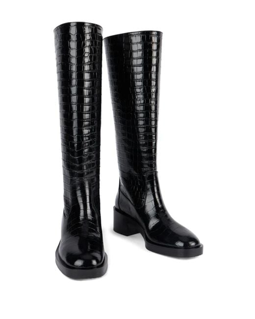 Stuart Weitzman Black Kaia Knee-High Boot