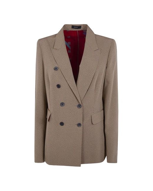 Double-breasted blazer Ibrigu de color Brown