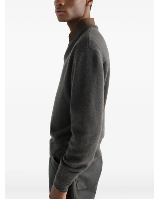 Lemaire Gray V-Neck Sweater
