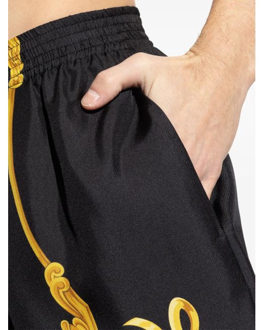 Versace Blue Cameo Silk Shorts for men