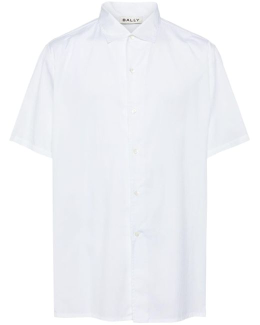 Bally White Short-sleeve Cotton Shirt for men