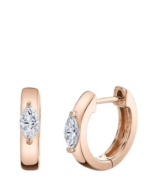 Anita Ko Pink Diamond-Embellished Huggie Earrings