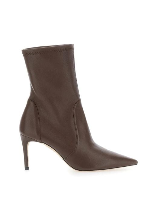 Stuart Weitzman Brown Bottines Stuart Power À Bout Pointu