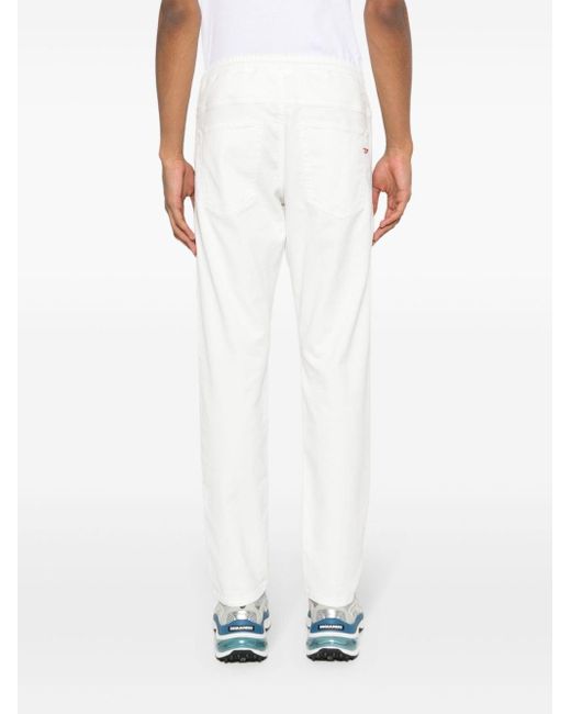 DIESEL White 2030 D-krooley JoggJeans® Trousers for men