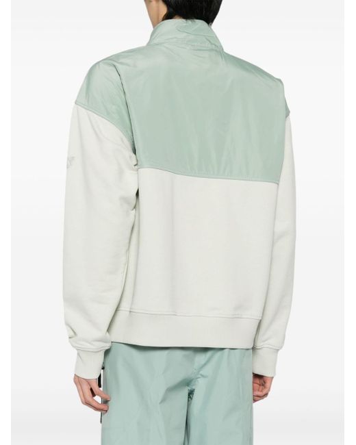 Alpha Tauri White Half-zip Panelled Sweatshirt for men
