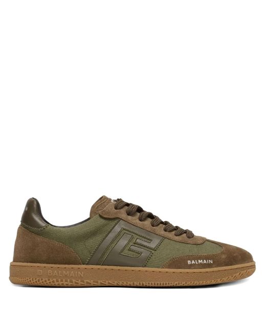 Balmain Green Swan Sneakers Low-Top for men