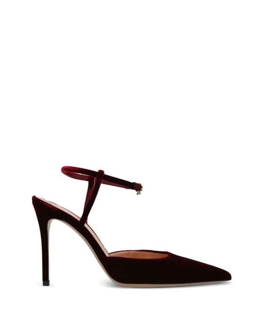 Gianvito Rossi Red Velsyra Velvet Pumps