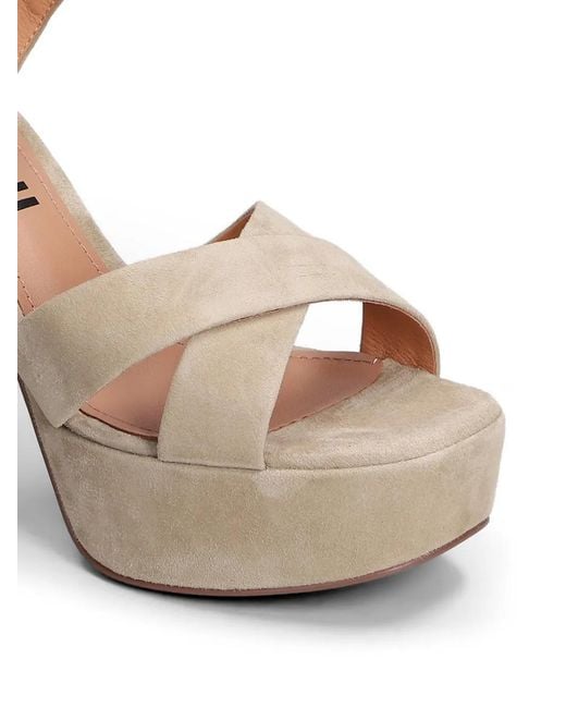 Bibi Lou White Primrose Platform Sandals