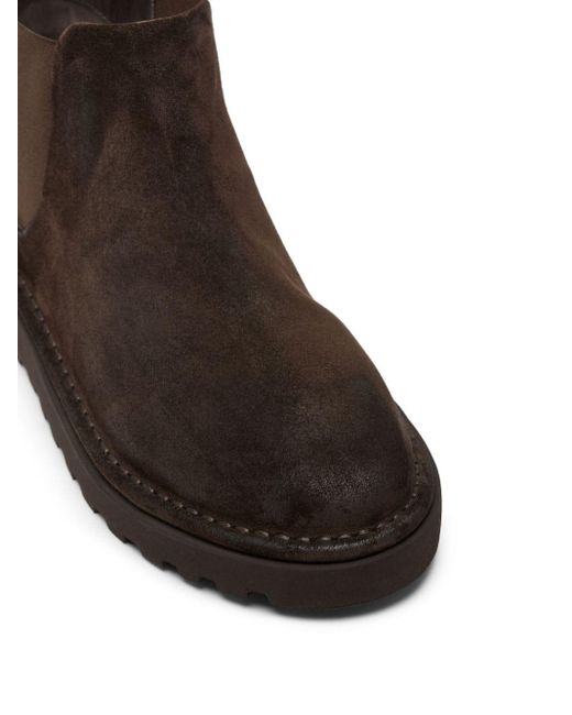Marsèll Brown Panelled Suede Ankle Boots for men