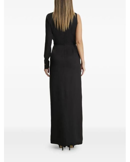 Il Volo Black Cut-Out Slit Maxi Dress