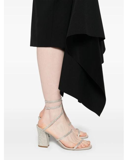 Solace London Black Trinity Midi Dress