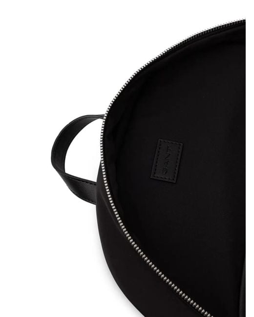 Gant Black Logo-Patch Zip-Around Backpack for men