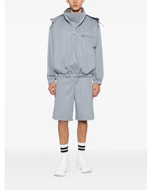 Rier Gray Elasticated Cotton Bermuda Shorts for men