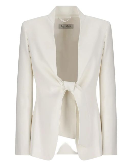 Max Mara White Ghiotto Knot Jacket