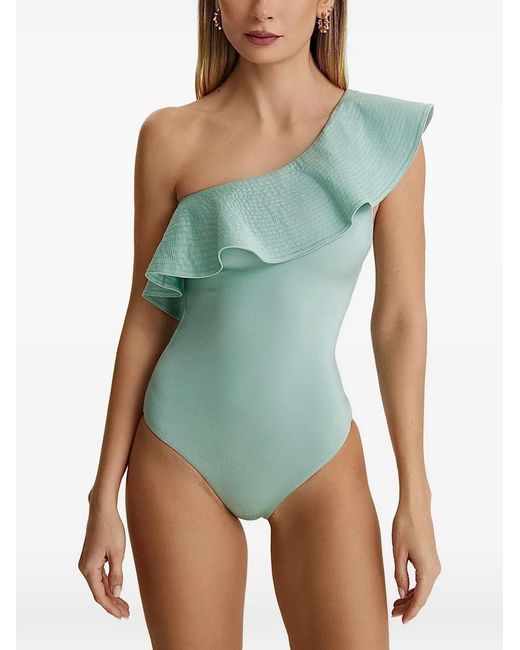 SOFIA ERHAN Green Grace Ruffled Swimsuit