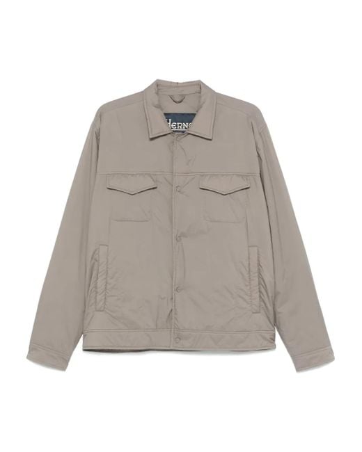 Herno Gefütterte Hemdjacke in Gray für Herren