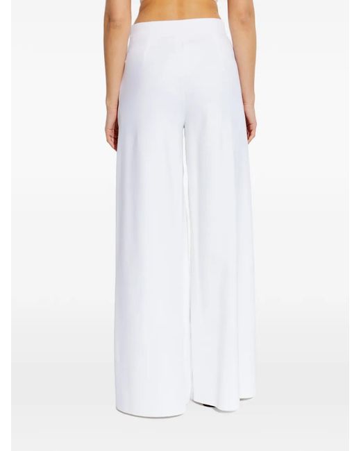 Max Mara White Pantalon Corona À Taille Haute