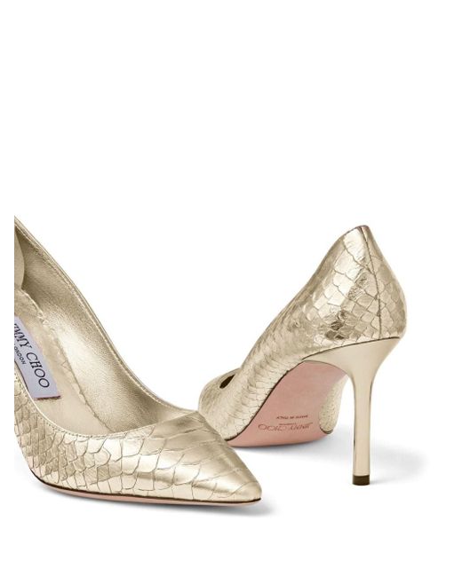 Jimmy Choo Natural Romy 60mm Leather Pumps