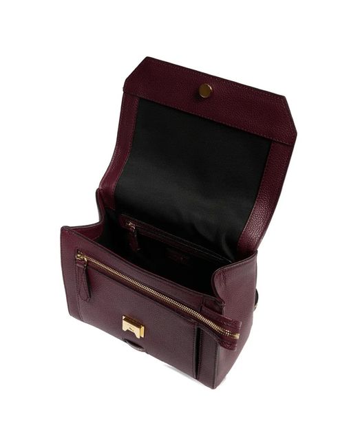 Lancel Purple Ninon Python Flap Cross Body Bag