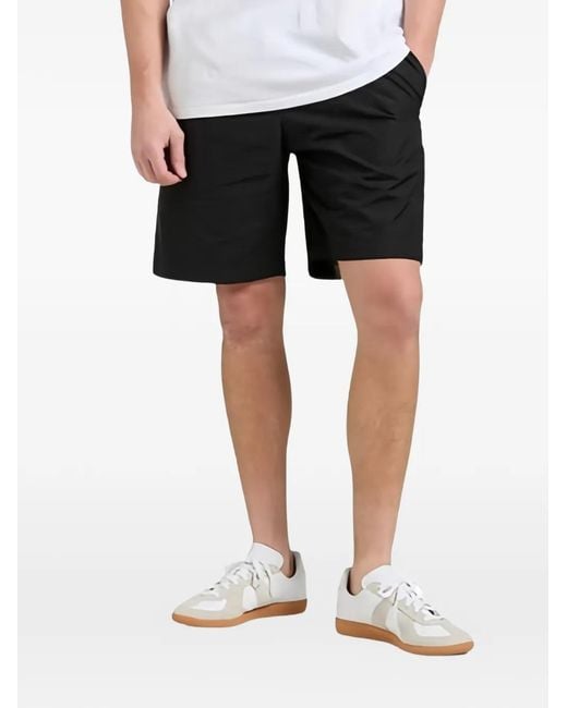 A.P.C. Black Elasticated-Waistband Shorts for men