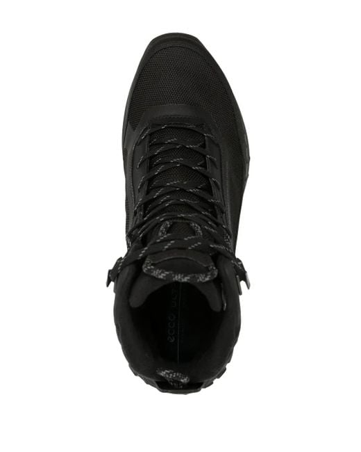 Ecco Black Ult-Trn Leather Insulated Boots for men
