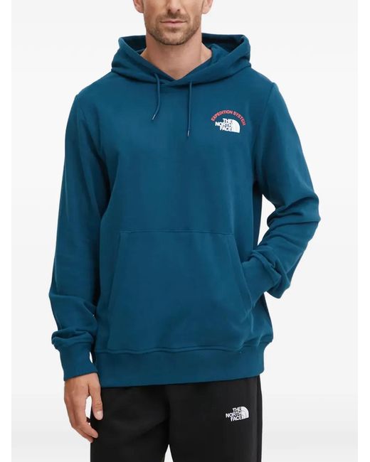 The North Face Blue Logo-Detail Hoodie for men