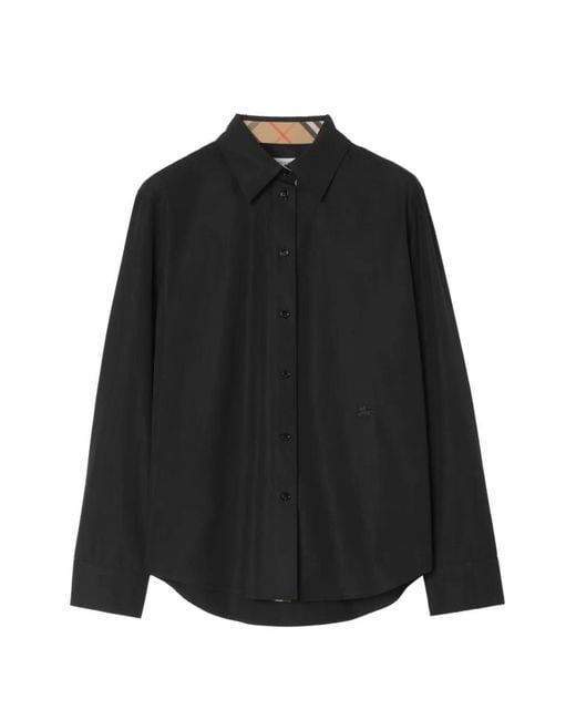 Burberry Black Classic Fit Cotton Poplin Shirt