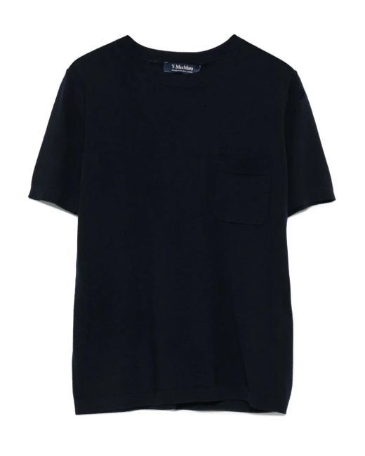 Max Mara Black Wool T-Shirt