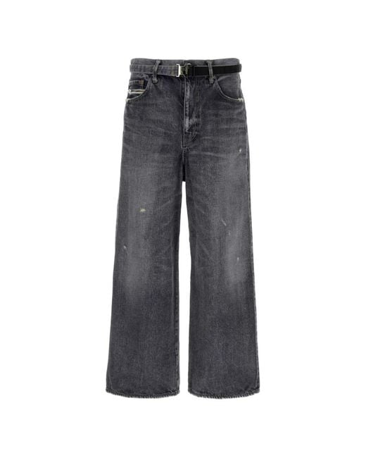 Sacai Gray Beyondxx Belted Jeans for men