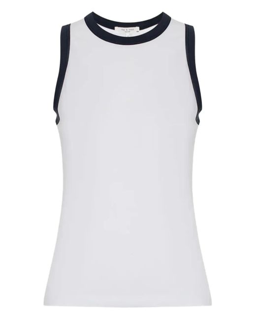 Top sin mangas con ribete en contraste Rag & Bone de color Black