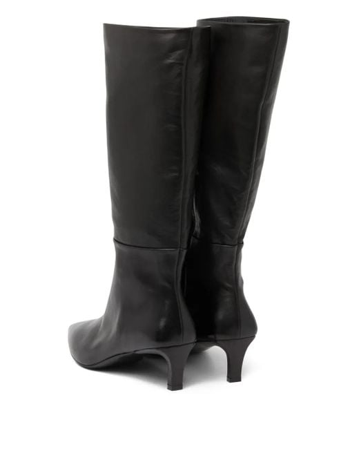 Marsèll Black Pointed-Toe Knee-High Boots