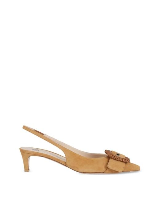 Roberto Festa Natural Vega Woven-Detail Pumps