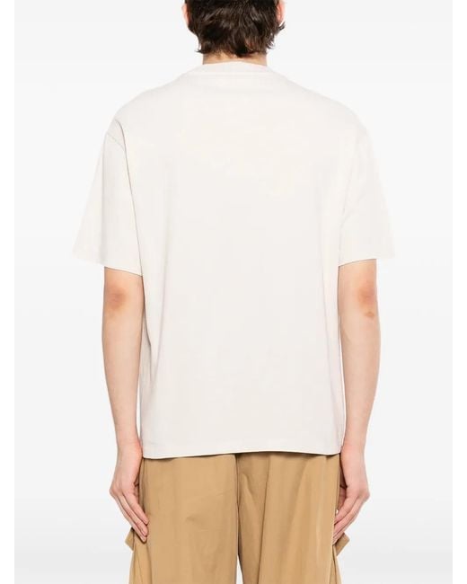 Melt White Graphic-Print T-Shirt for men
