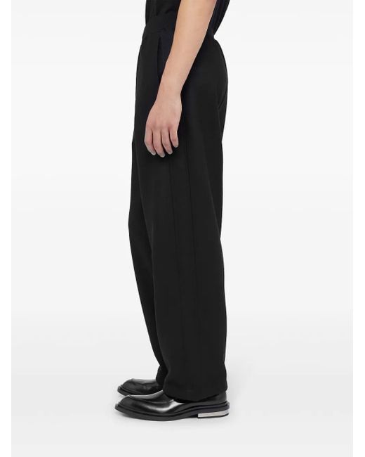 Jil Sander Black Wide-Leg Track Pants for men