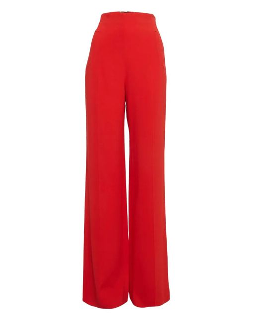 Roland Mouret ハイウエスト ワイドパンツ Red