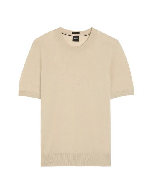 Boss Natural Short-Sleeved Sweater for men