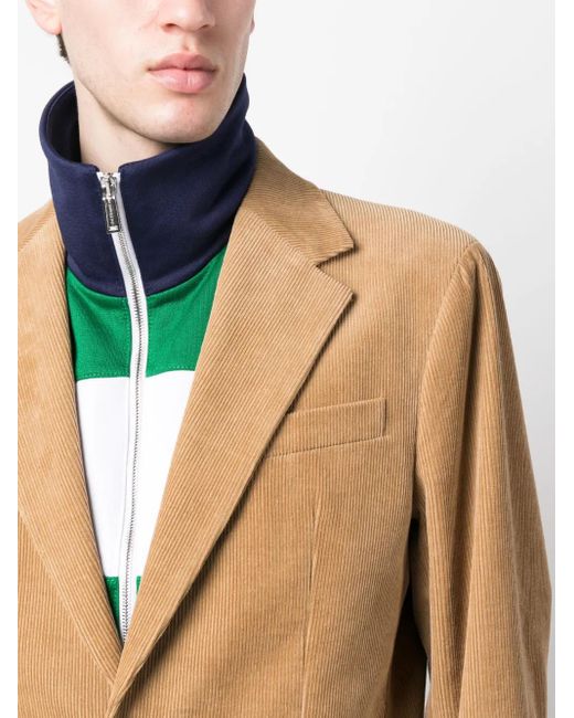 DSquared² Green Layered-Effect Single-Breasted Blazer for men