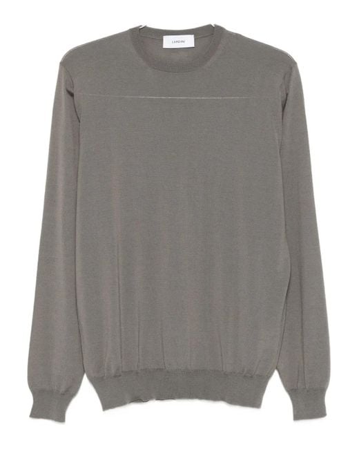 Lardini Gray Crew-Neck Sweater for men