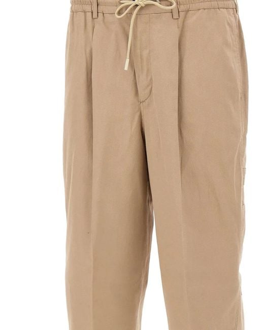 PT Torino Natural Elasticated Drawstring Trousers for men