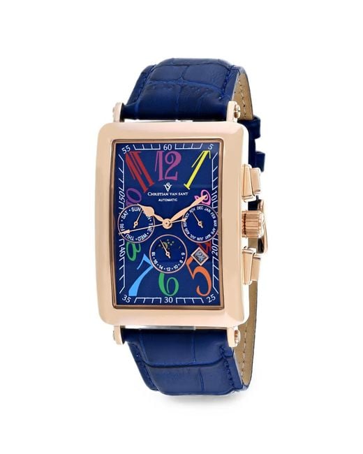 Christian Van Sant Blue Prodigy 52Mm Watch for men