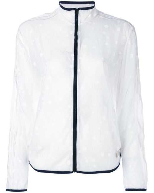 Adidas Originals White Transparent Polka Dot Track Jacket
