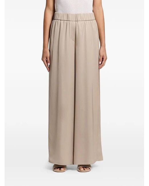 Peserico Natural Elasticated Palazzo Pants