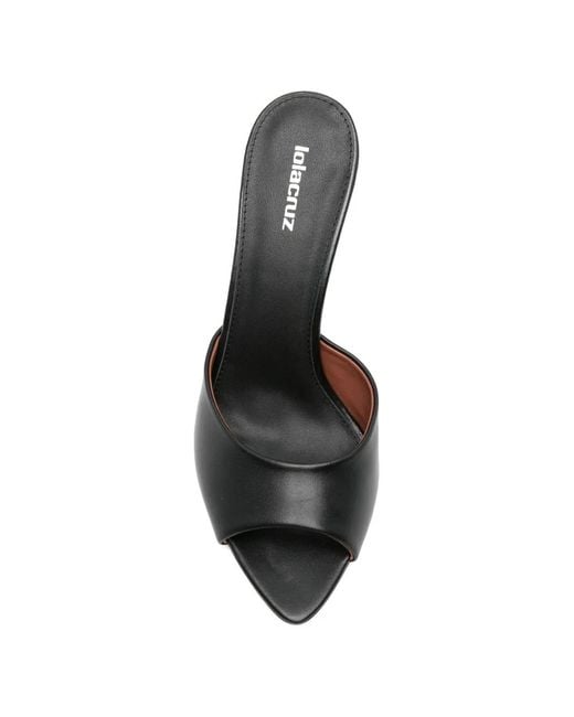 Lola Cruz Black Amelia Open Toe Sandals