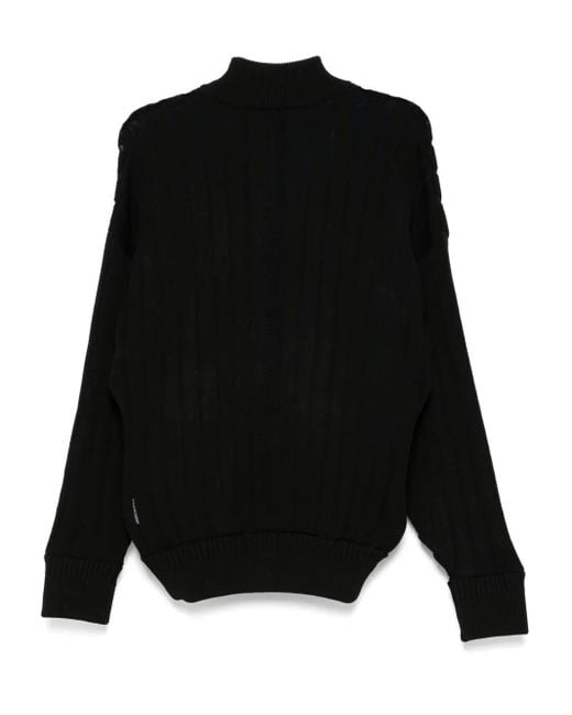 CFCL Black Louver Stand-Up Collar Jacket for men