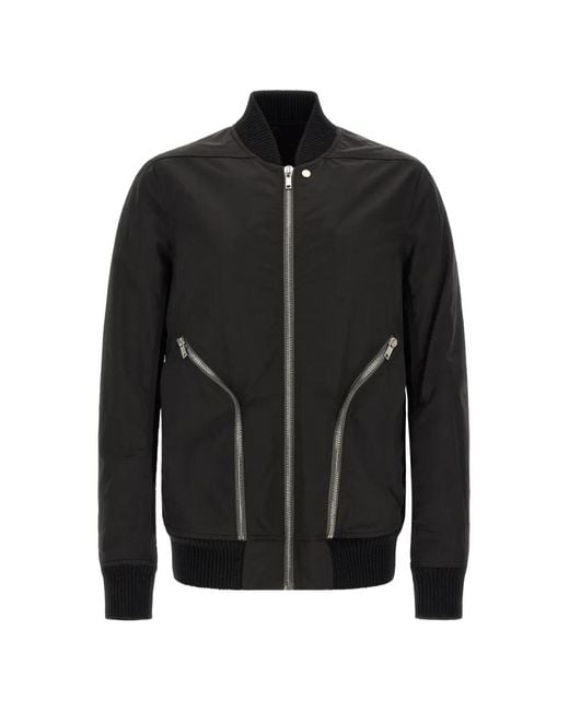 Rick Owens Black Heizer Flight Bomber Jacket for men