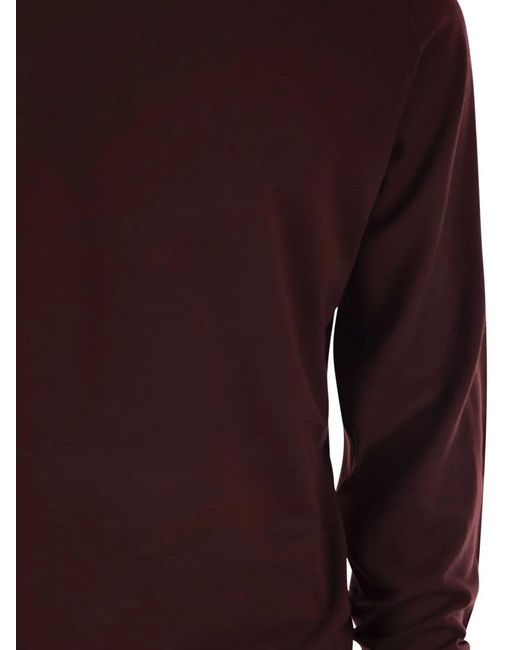Fedeli Red Turtle-Neck Sweater for men