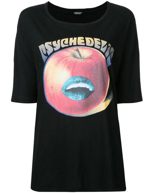 Undercover Apple Print T-shirt in Black