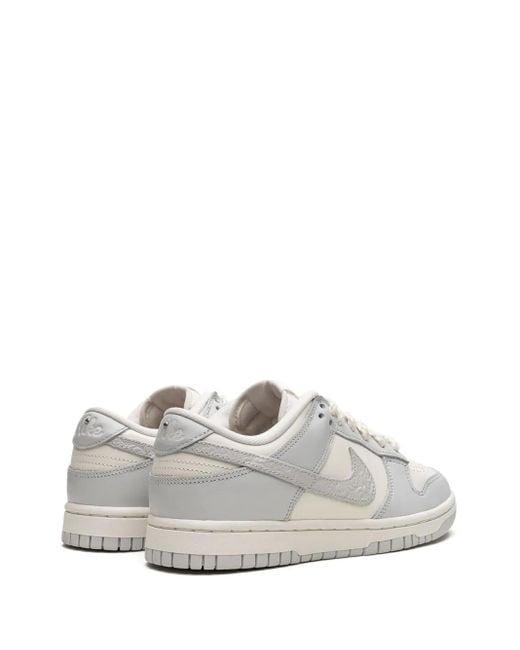 Nike White Dunk Low "Needlework" Sneakers