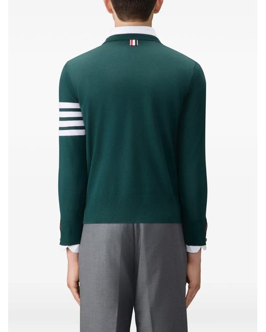 Thom Browne Green 4-Bar Sweater for men