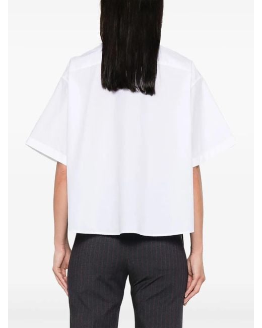 Chemise En Coton À Patch Logo KENZO en coloris White